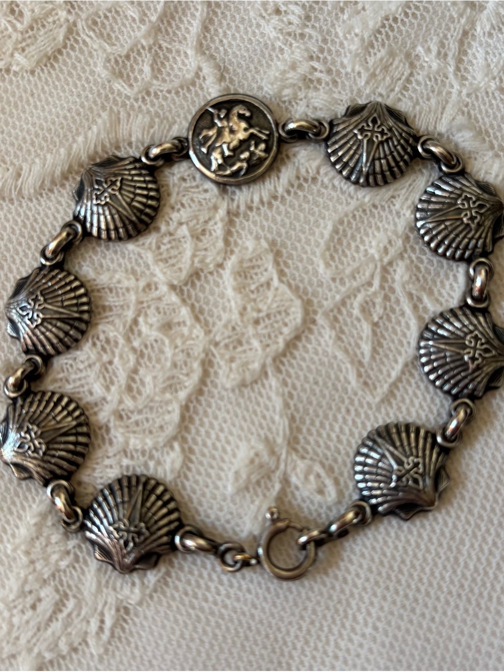 Vintage Mid-Century Bracelet-Don Quixote Spanish Storyteller Panel Link